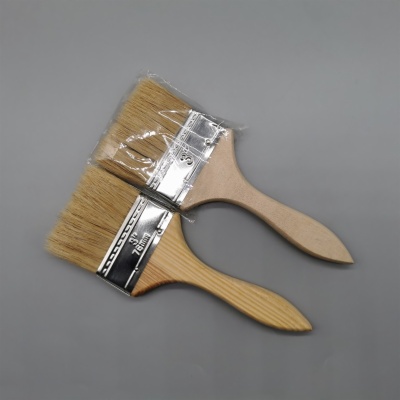 Wooden handle brush